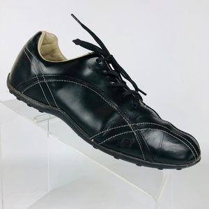 Footjoy Black Leather Cleatless Golf Oxford: 10